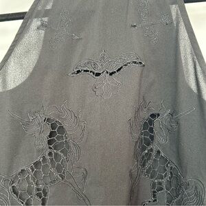 Laser cut Black High Neck Tank